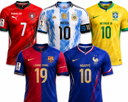 football jersey 5 pcs combo front side